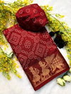 Fancy Bhandhani Print Pure Dola Silk Saree Wholesalers In Delhi